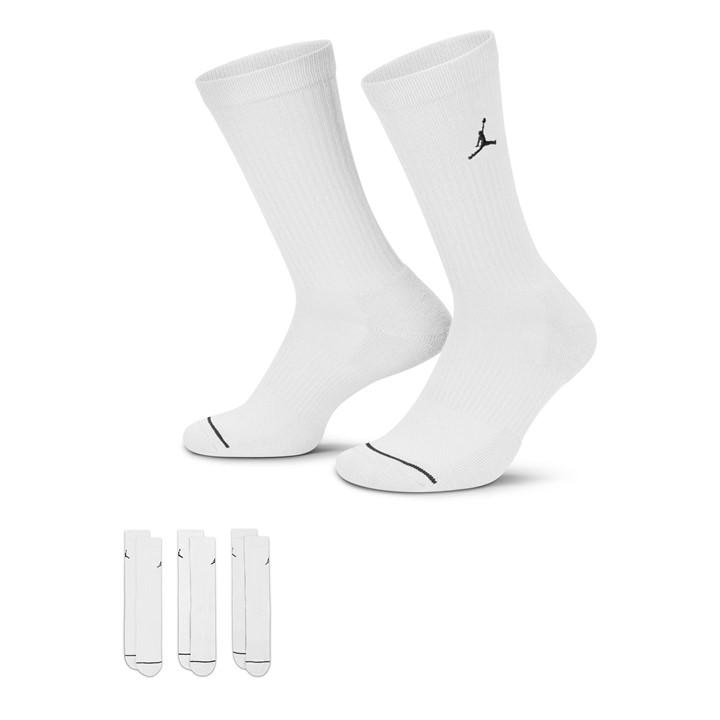 Air Jordan  White Everyday Crew Socks (3 Pairs) in Size 7 - 11, Sports Direct