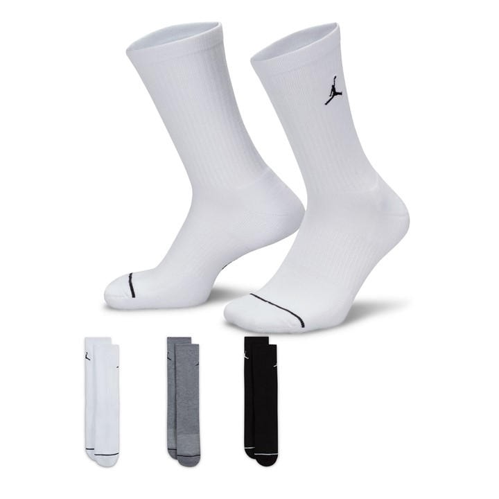 Air Jordan   Everyday Crew Socks (3 Pairs) in Size 7 - 11, Sports Direct