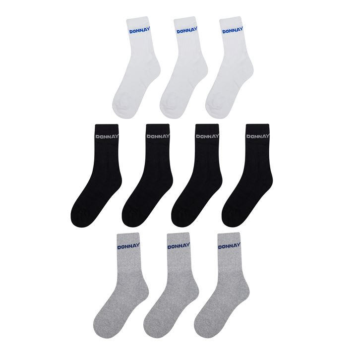 Donnay  Kids  10 Pack Crew Socks  in Size C8 - C13, Sports Direct