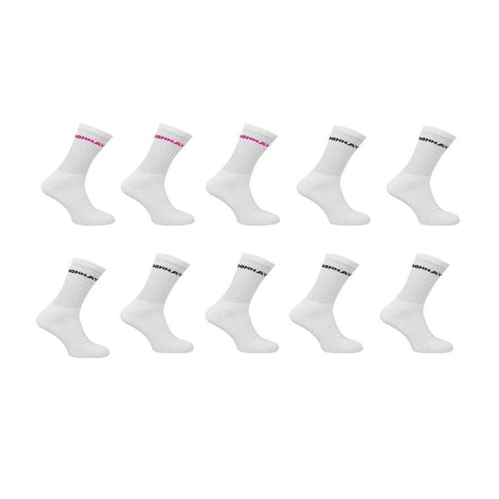 Donnay  Kids  10 Pack Crew Socks  in Size 1 - 6, Sports Direct