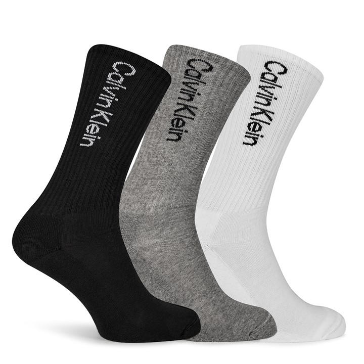 Calvin Klein Men's Black 3 Pack Sport Crew Socks in Size 7 - 11, Sports Direct