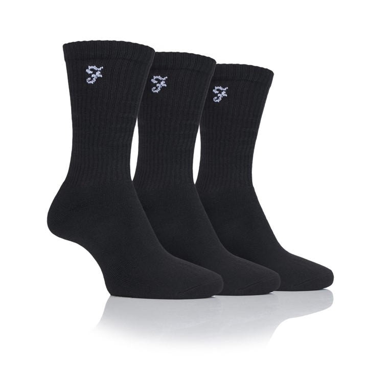 Farah Men's Black Cushi Crew Socks in Size 7 - 11, Sports Direct