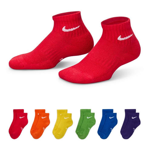 Nike - Kids' Everyday Cushioned Dri-FIT Quarter Socks 6 Pack