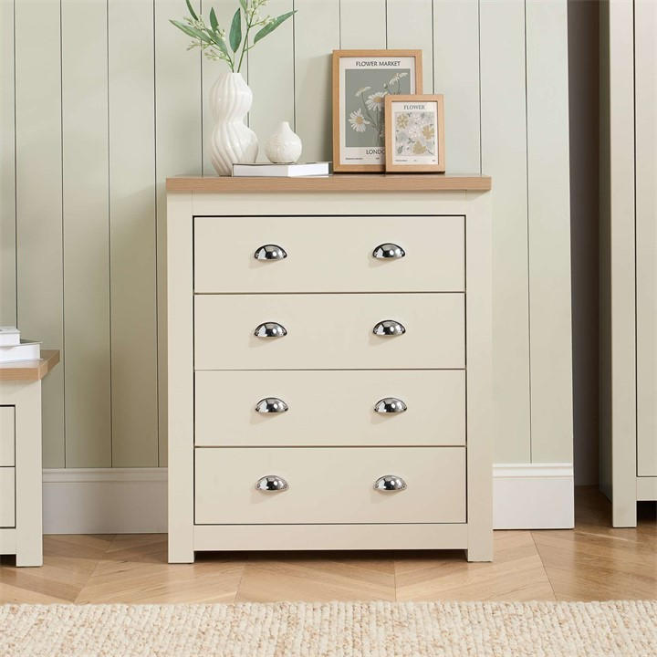 Birlea  White Highgate 4 Drawer Chest, Sports Direct