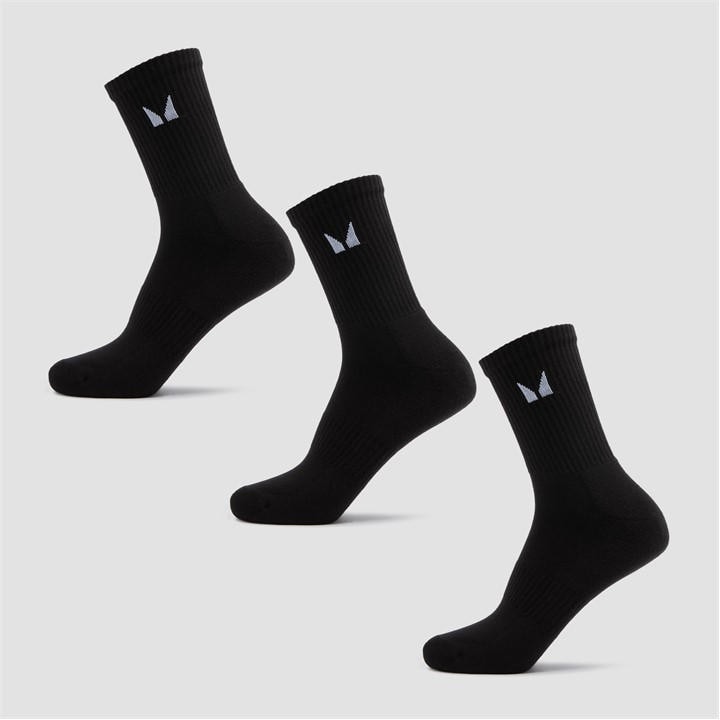 Myprotein  Black Crew Socks in Size 7 - 11, Sports Direct