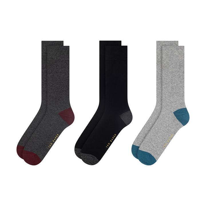 Ted Baker Men's Grey Formal Crew Socks in Size 7 - 11, Sports Direct