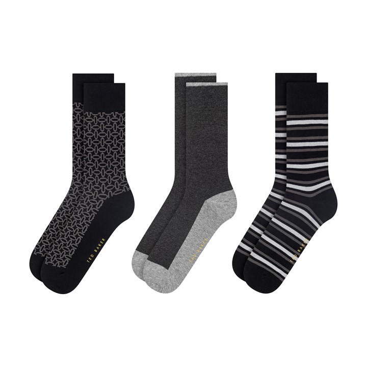 Ted Baker Men's Black Formal Crew Socks in Size 7 - 11, Sports Direct