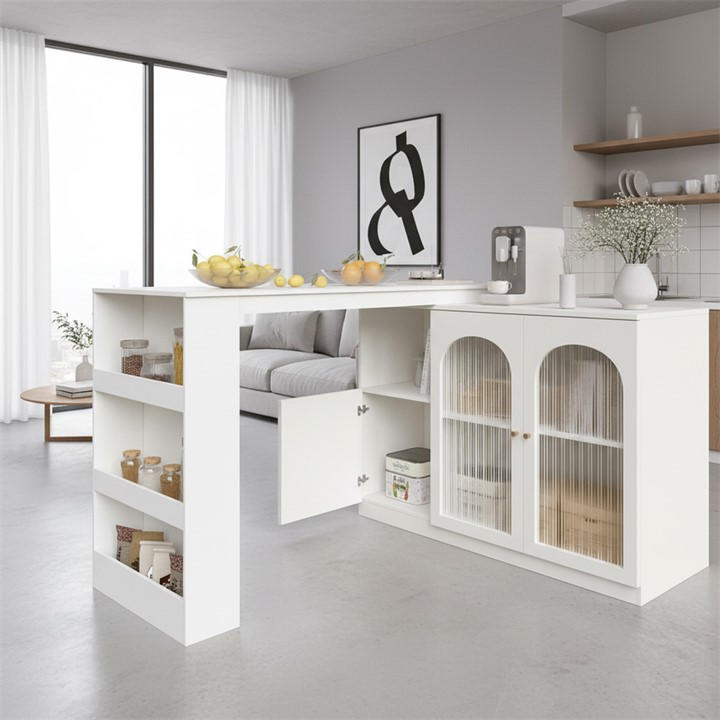 Urban Meuble  White Utility Cabinet With Ample Storage, Sports Direct
