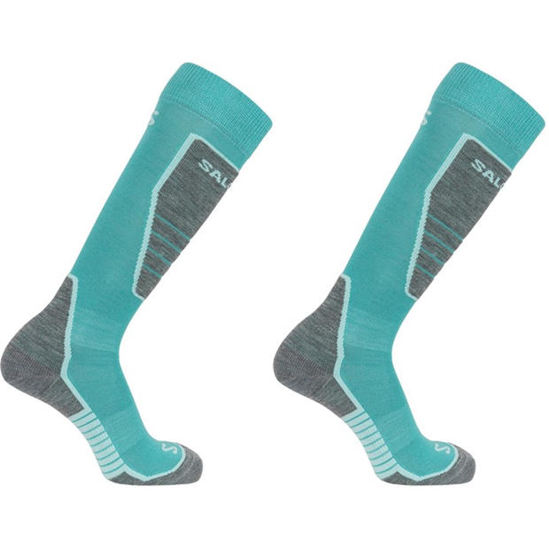 Niebieski - Salomon - Access 2 Pack Ski Socks Womens