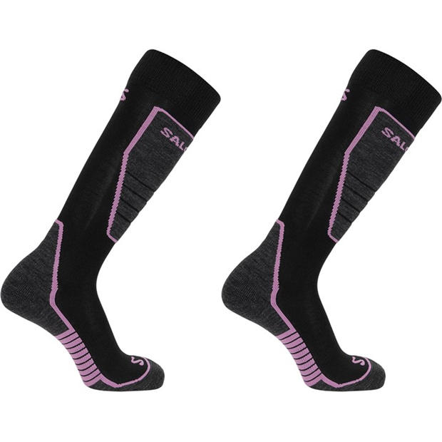 Czarny - Salomon - Access 2 Pack Ski Socks Womens