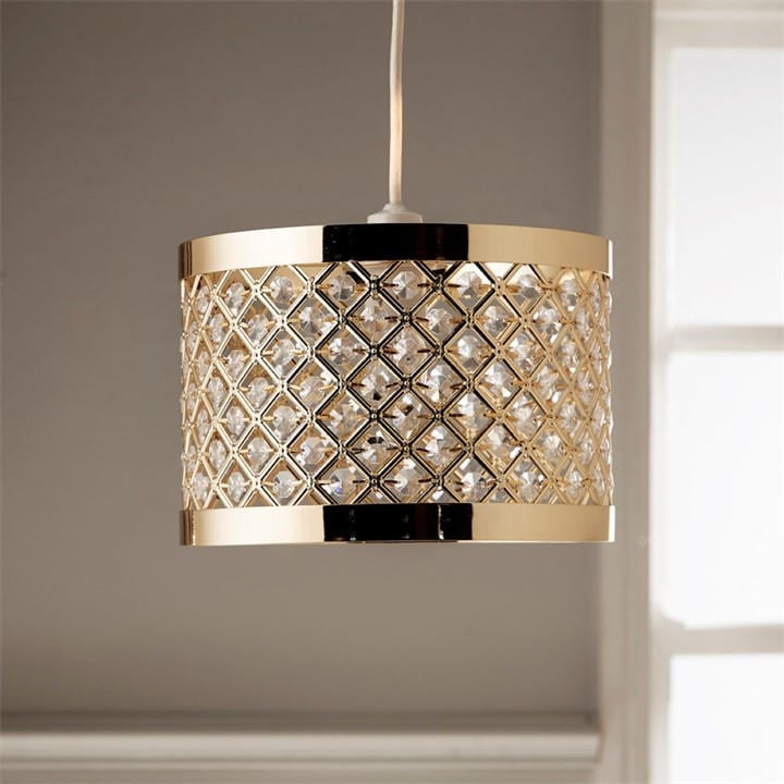K Living  Gold 26Cm Colour Metal And Acrylic Beads Pendant, Sports Direct