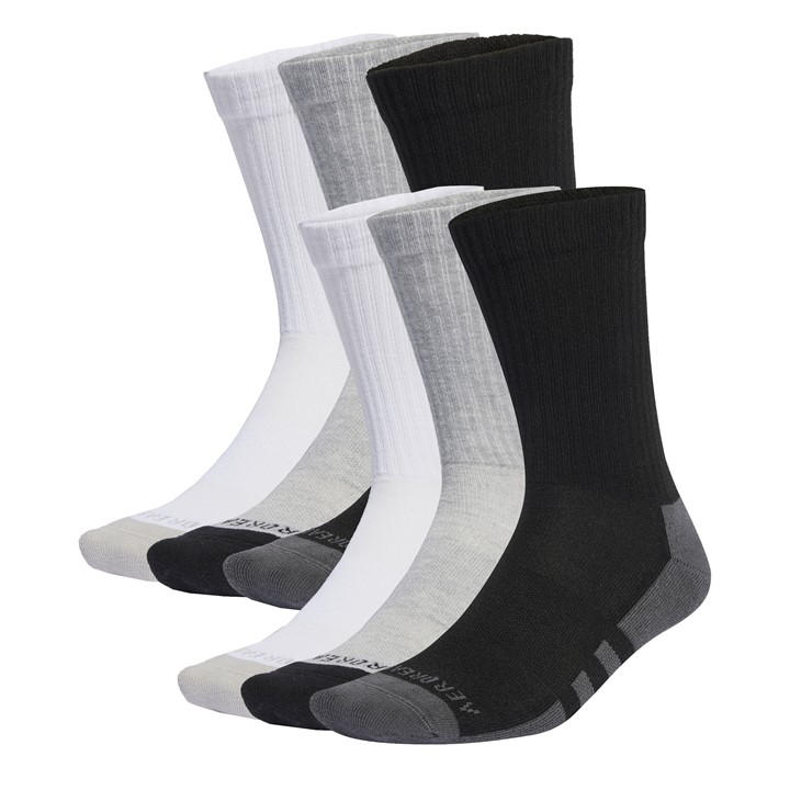 Adidas  Kids  Aeroready Crew 6 Pack Socks  in Size 1 - 6, Sports Direct