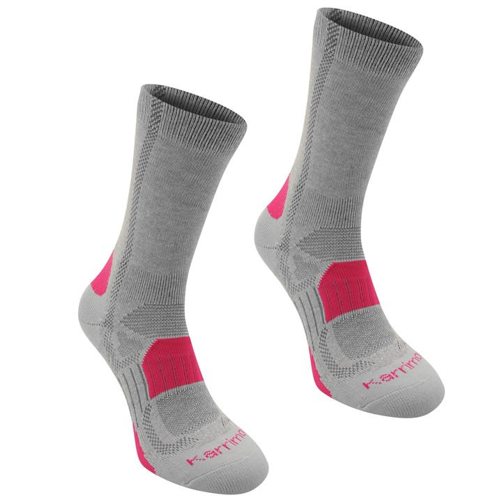 Karrimor Women's Grey 2 Pack Walking Socks in Size 4 -8, Sports Direct