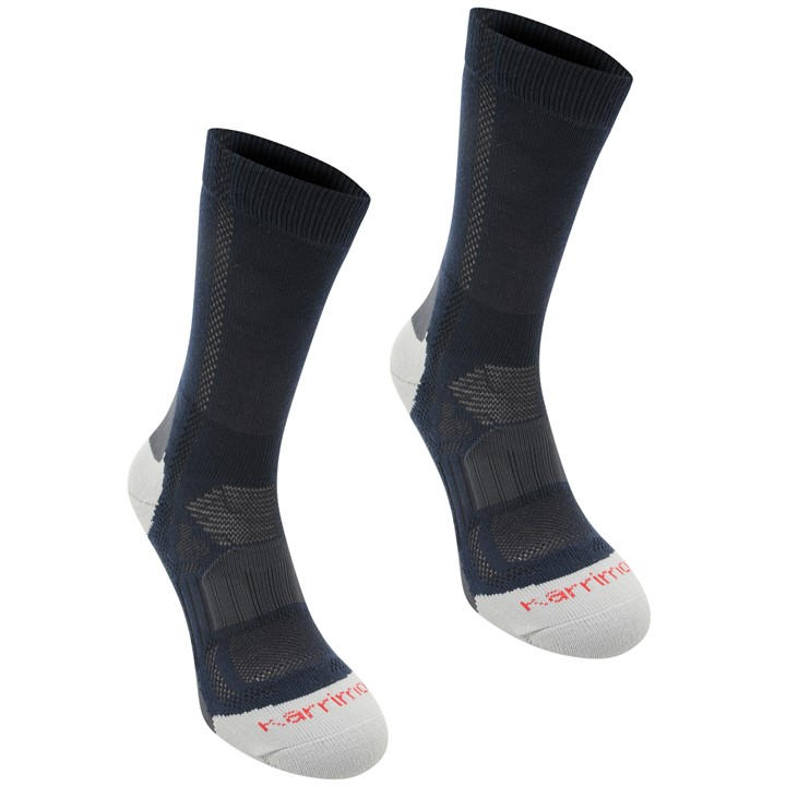 Karrimor Boys Blue 2 Pack Walking Sock  in Size 1 - 6, Sports Direct