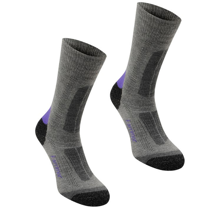 Karrimor Women's Grey 2 Pack Trekking Socks in Size 4 -8, Sports Direct