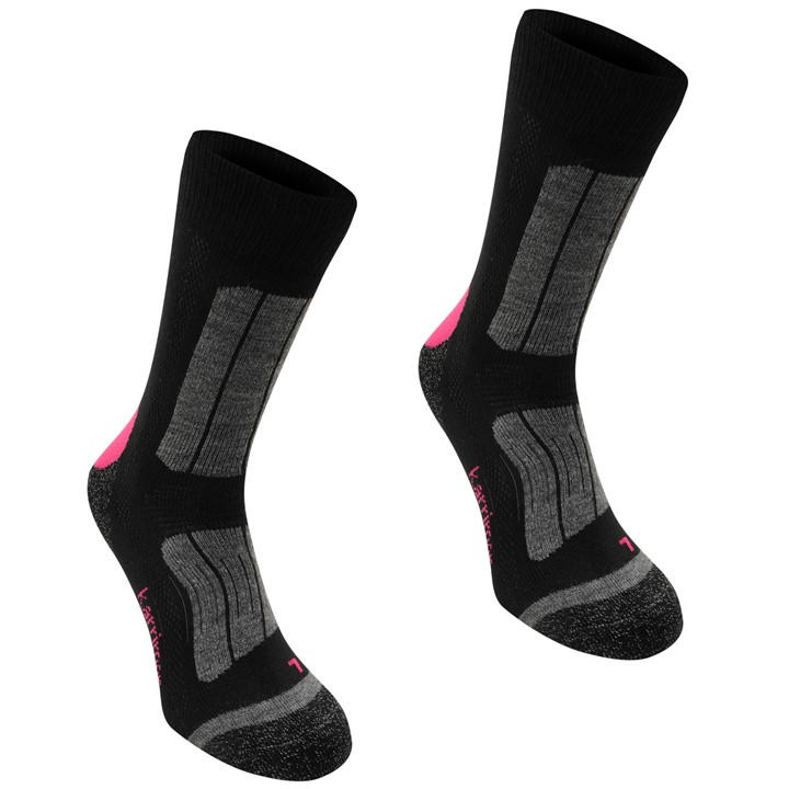 Karrimor Women's Black 2 Pack Trekking Socks in Size 4 -8, Sports Direct
