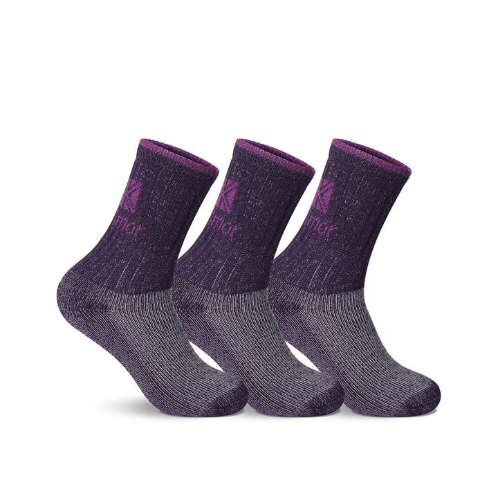 Karrimor Women's Purple Heavyweight Boot Sock 3 Pack in Size 4 -8, Sports Direct