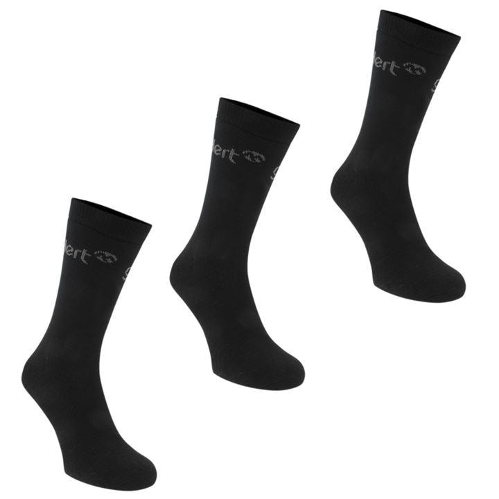 Gelert  Kids Black 3 Pack Thermal Socks  in Size 1 - 6, Sports Direct