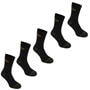 Black - Dunlop - Workwear 5 Pack Socks Mens