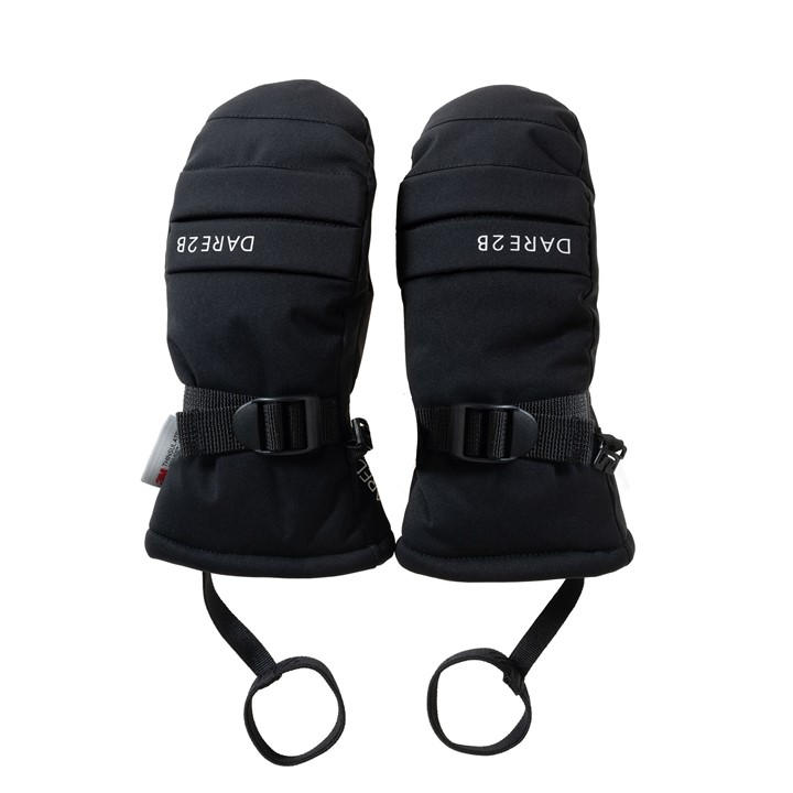 Dare 2B  Kids Black Kids Freeride Waterproof Mittens in Size 8-10 Years, Sports Direct