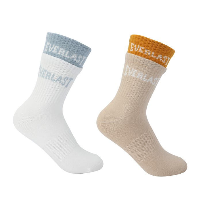 Everlast  Kids  Rib Crew Socks 2 Pack in Size 1 - 6, Sports Direct