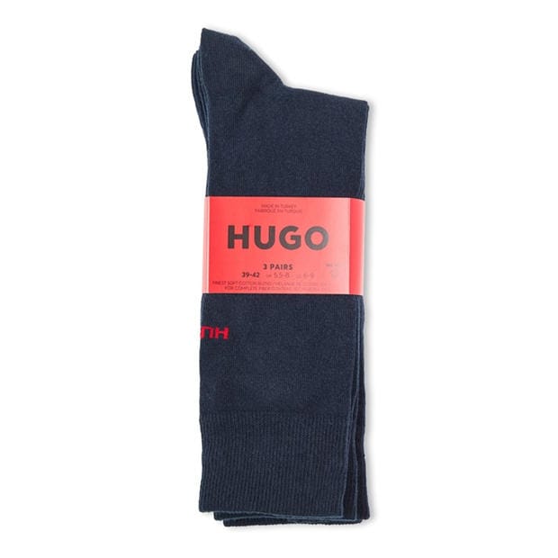 Dark Blue - Boss - Boss 3p Rs Uni Cc 10242922 01 Ankle Sock Mens