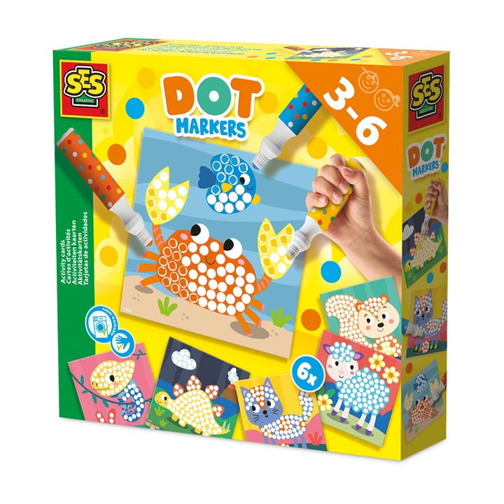 Ses Creative  Kids  Dot Markers - Activity Cards, Sports Direct