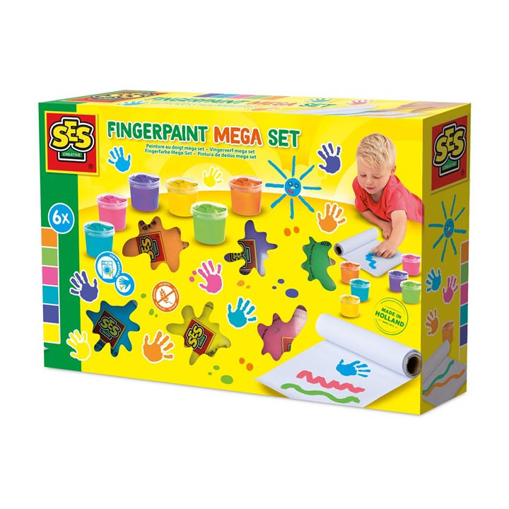 Ses Creative  Kids  Fingerpaint Mega Set 6 Colours X 110 Ml, Sports Direct