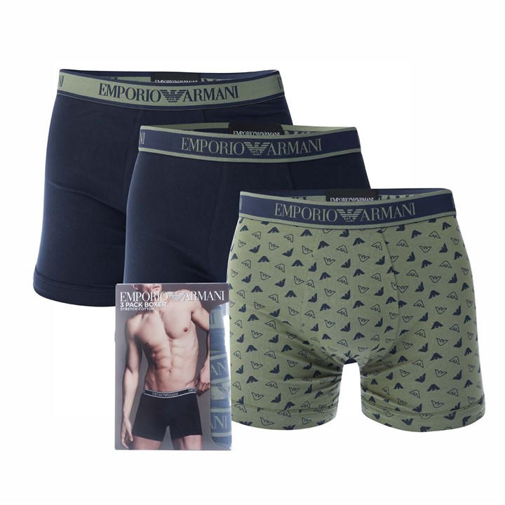 Emporio Armani Men's None 3 Pack Of Core Logo Boxers Medium