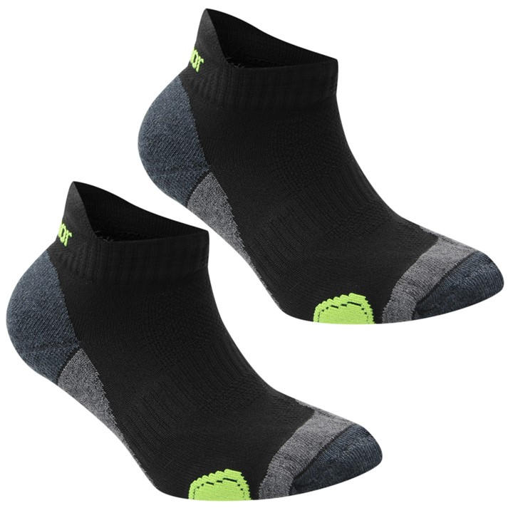 Karrimor Boys Black 2 Pack Running Socks  in Size 1 - 6, Sports Direct