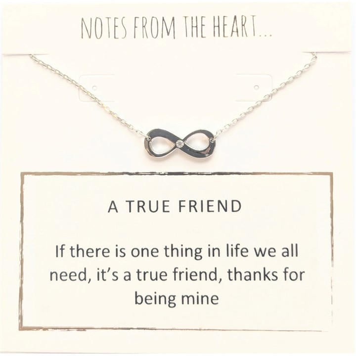 Notes From The Heart Women's Silver Nfth A True Friend Pendant, Sports Direct