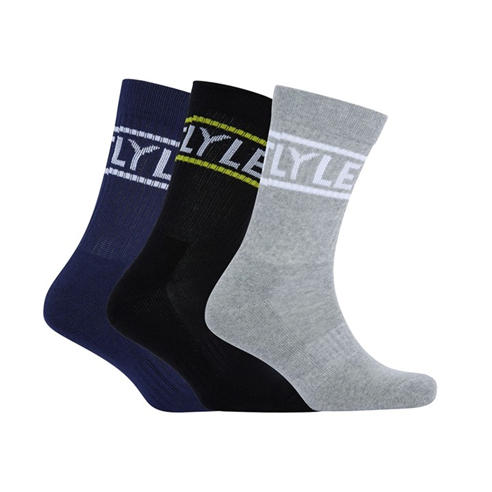 Lyle and Scott - 3 Pack of Logo Sport Socks