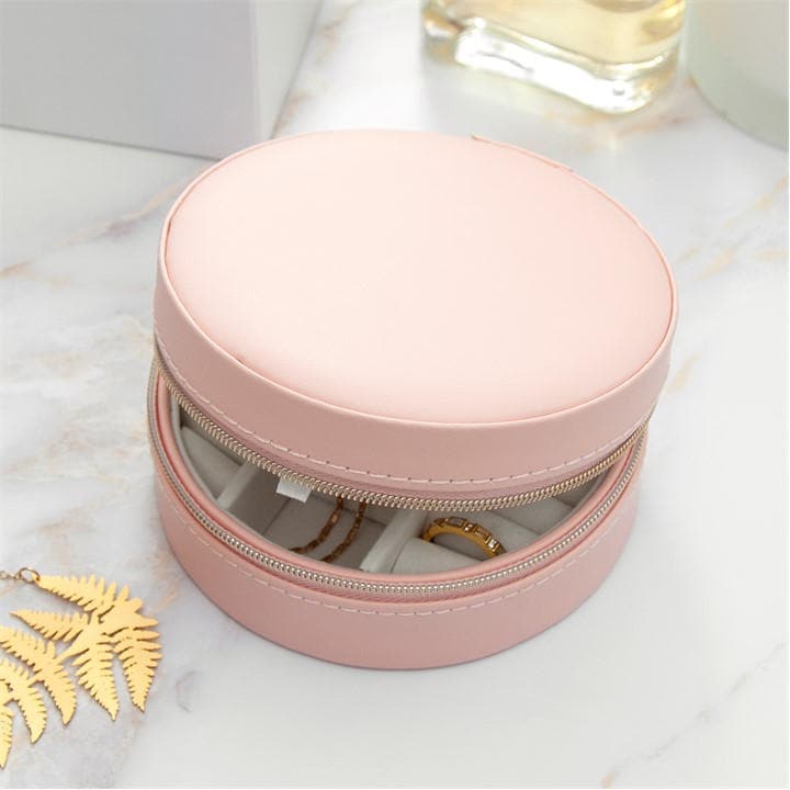 Treat Republic  Pink Round Jewellery Case - Pi in Size Standard, Sports Direct