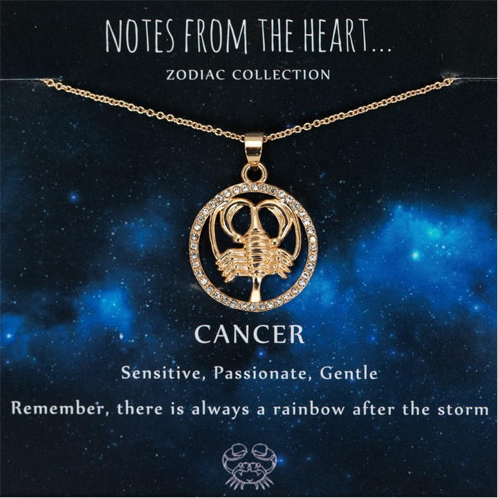 Notes From The Heart Women's Gold Nfth Cancer Pendant, Sports Direct