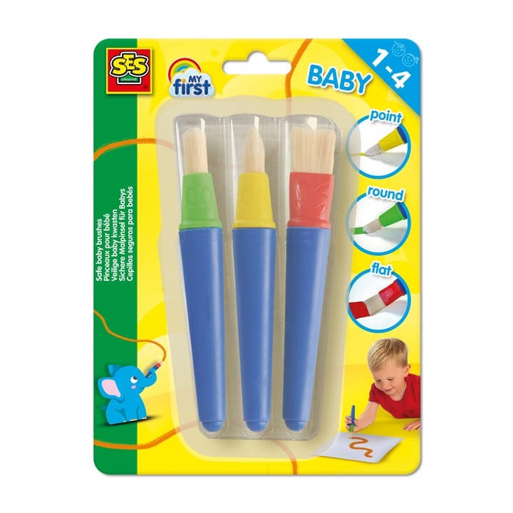 Ses Creative  Kids  My First - Safe Baby Brushes (3 Pieces), Sports Direct