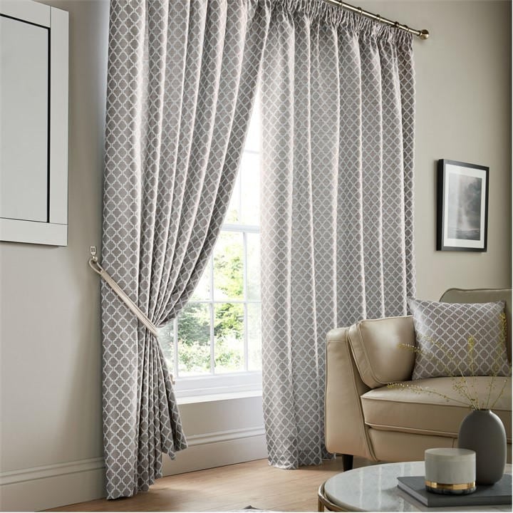Alan Symonds  Beige Cotswold Pencil Pleat Taped Top Lined Curtains - P in Size 46x54 Inch, Sports Direct