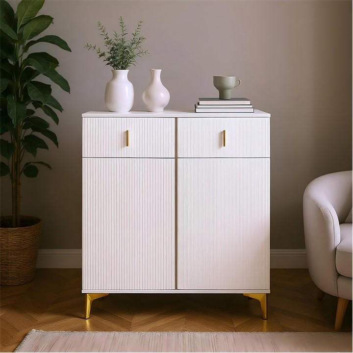 Urban Meuble  White Modern Cabinet Black Storage Design, Sports Direct