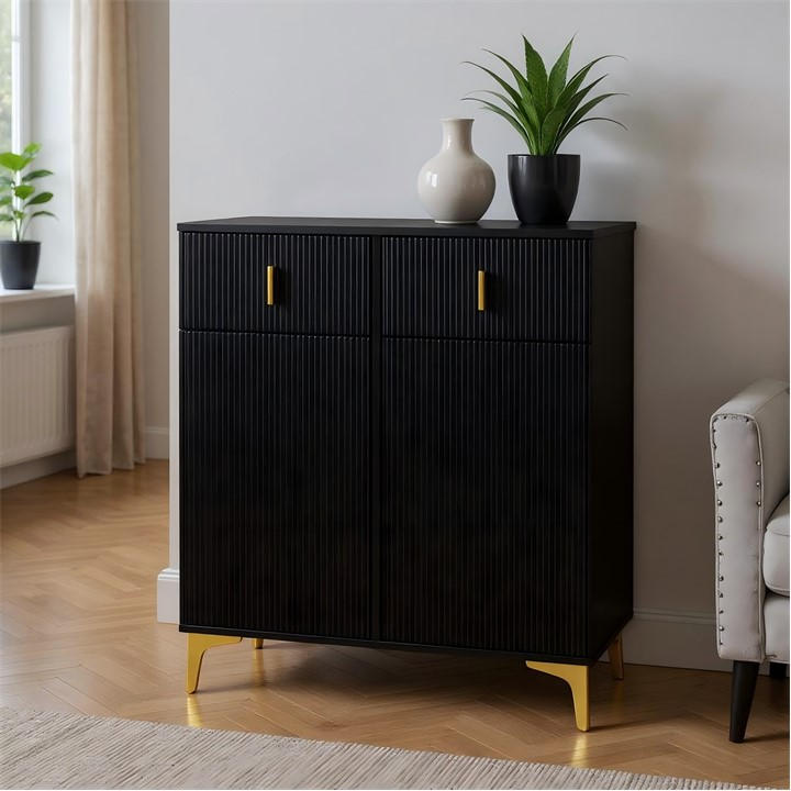 Urban Meuble  Black Modern Cabinet Storage Design, Sports Direct