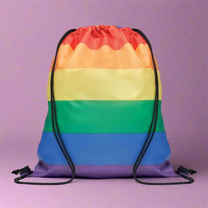 Treat Republic   Rainbow Drawstring Bag in Size Standard, Sports Direct
