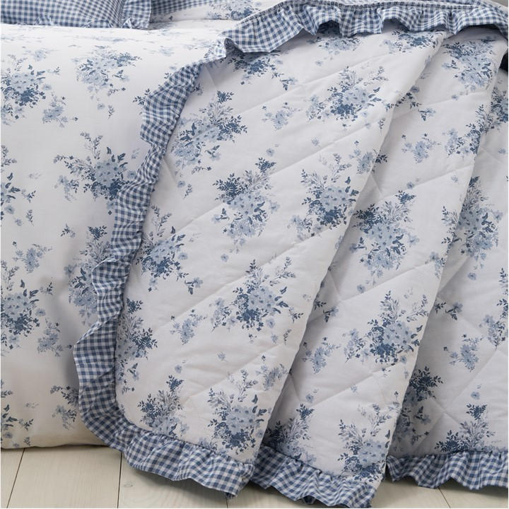 Catherine Lansfield Lucie Floral Bedspread Throw - Image 5