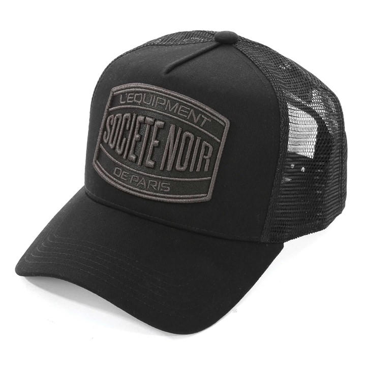 Societe Noir Men's Black Marais Mesh Trucker Cap in Size Mens, Sports Direct