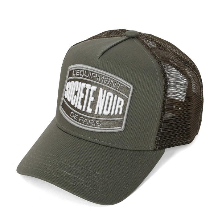 Societe Noir Men's Green Marais Mesh Trucker Cap in Size Mens, Sports Direct