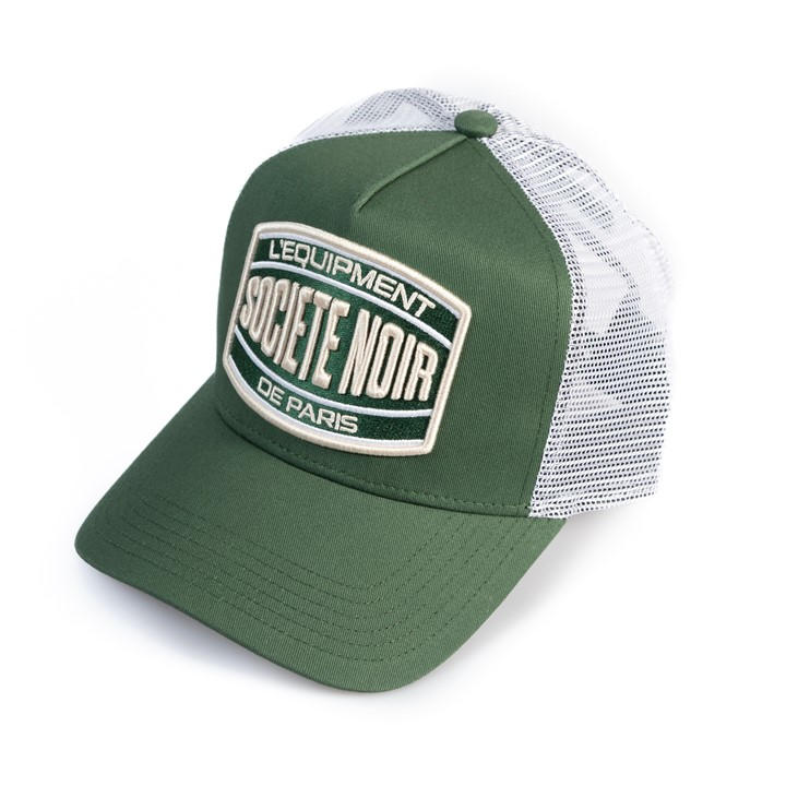 Societe Noir Men's Green Marais Mesh Trucker Cap in Size Mens, Sports Direct