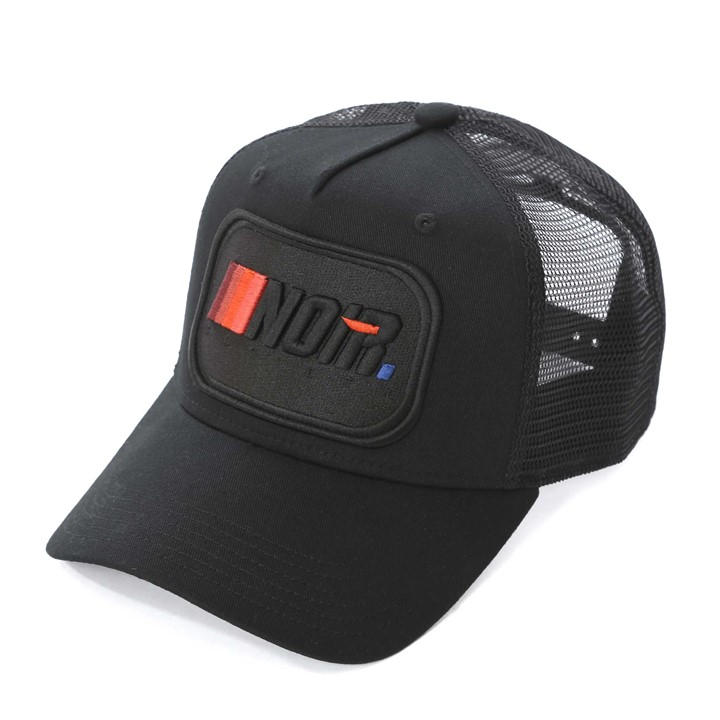 Societe Noir Men's Black Logo Mesh Pre Curved Brim Trucker Cap - Image 2