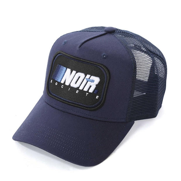 Navy - Societe Noir - Men's Ombre Mesh Trucker Cap
