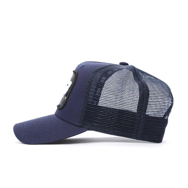 Navy - Societe Noir - Men's Ombre Mesh Trucker Cap
