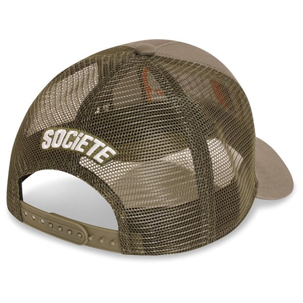 Orange/Khaki - Societe Noir - Men's Ombre Mesh Trucker Cap