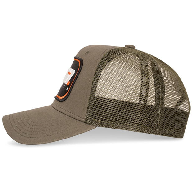 Orange/Khaki - Societe Noir - Men's Ombre Mesh Trucker Cap
