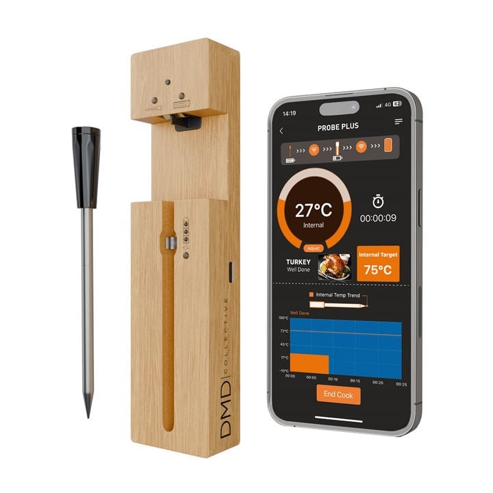Dmd Collective  Black Wireless Meat Thermometer, Sports Direct