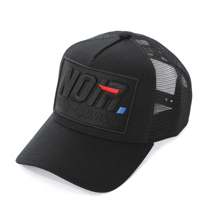 Societe Noir Men's Black Vitesse Logo Lettering Mesh Trucker Cap - Image 2